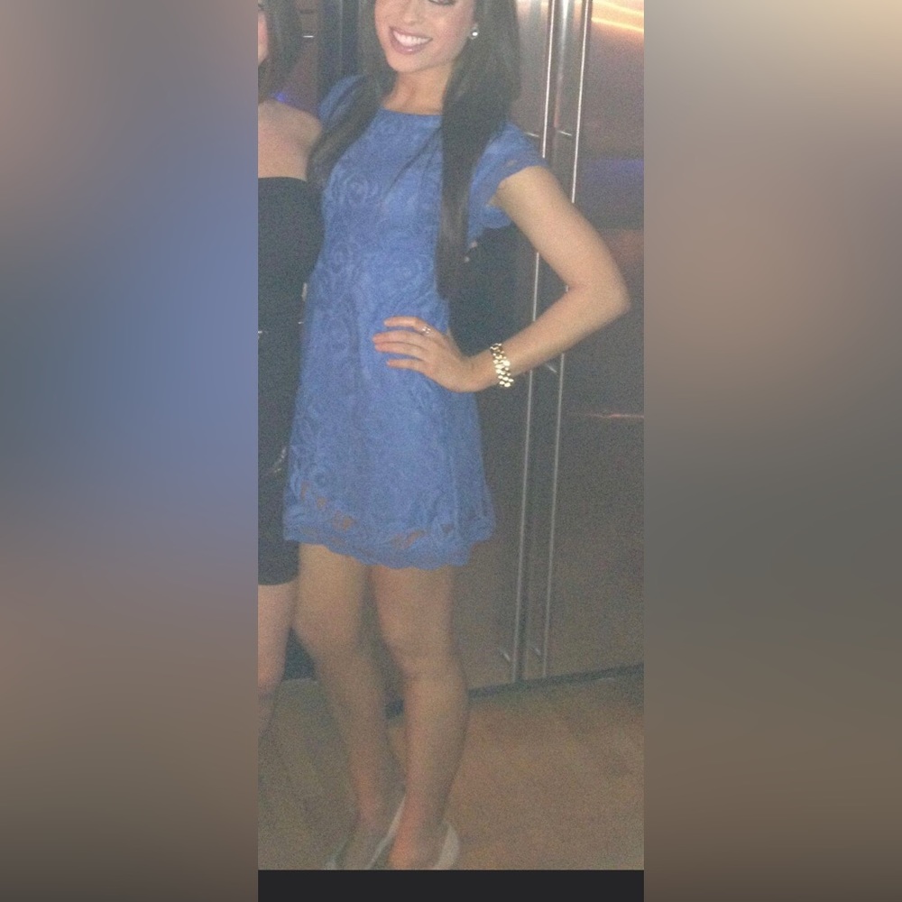 Blue Lace Mini Dress from Nordstrom